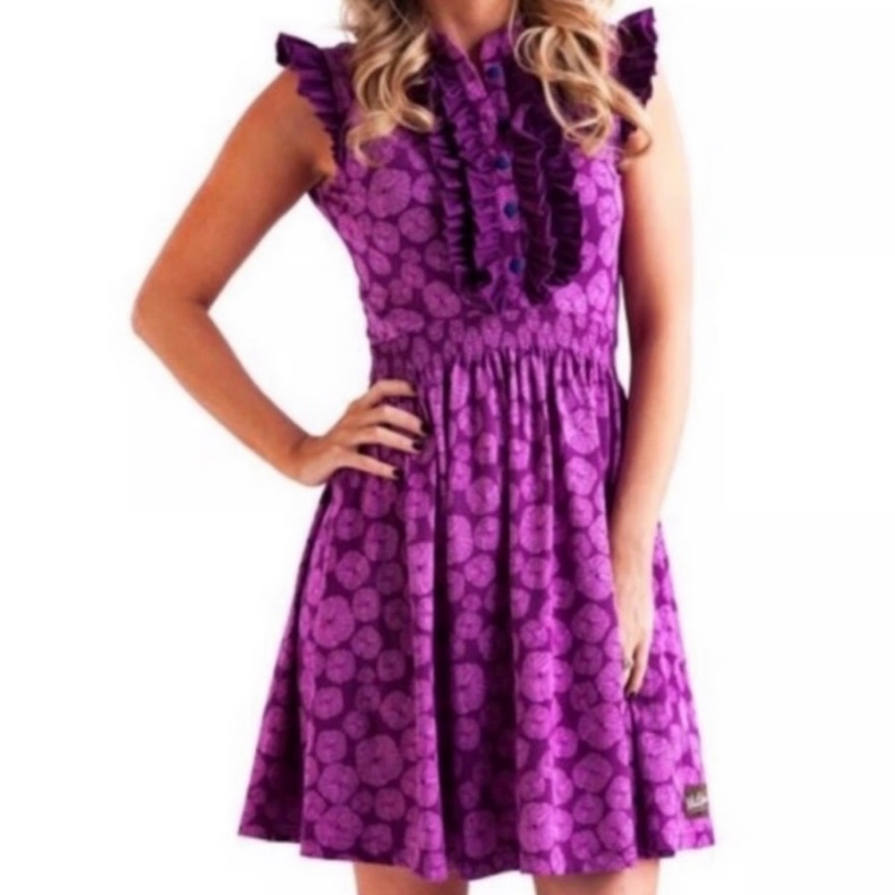 MATILDA JANE Purple Wonderful Parade Magnolia Cotton Women’s Dress